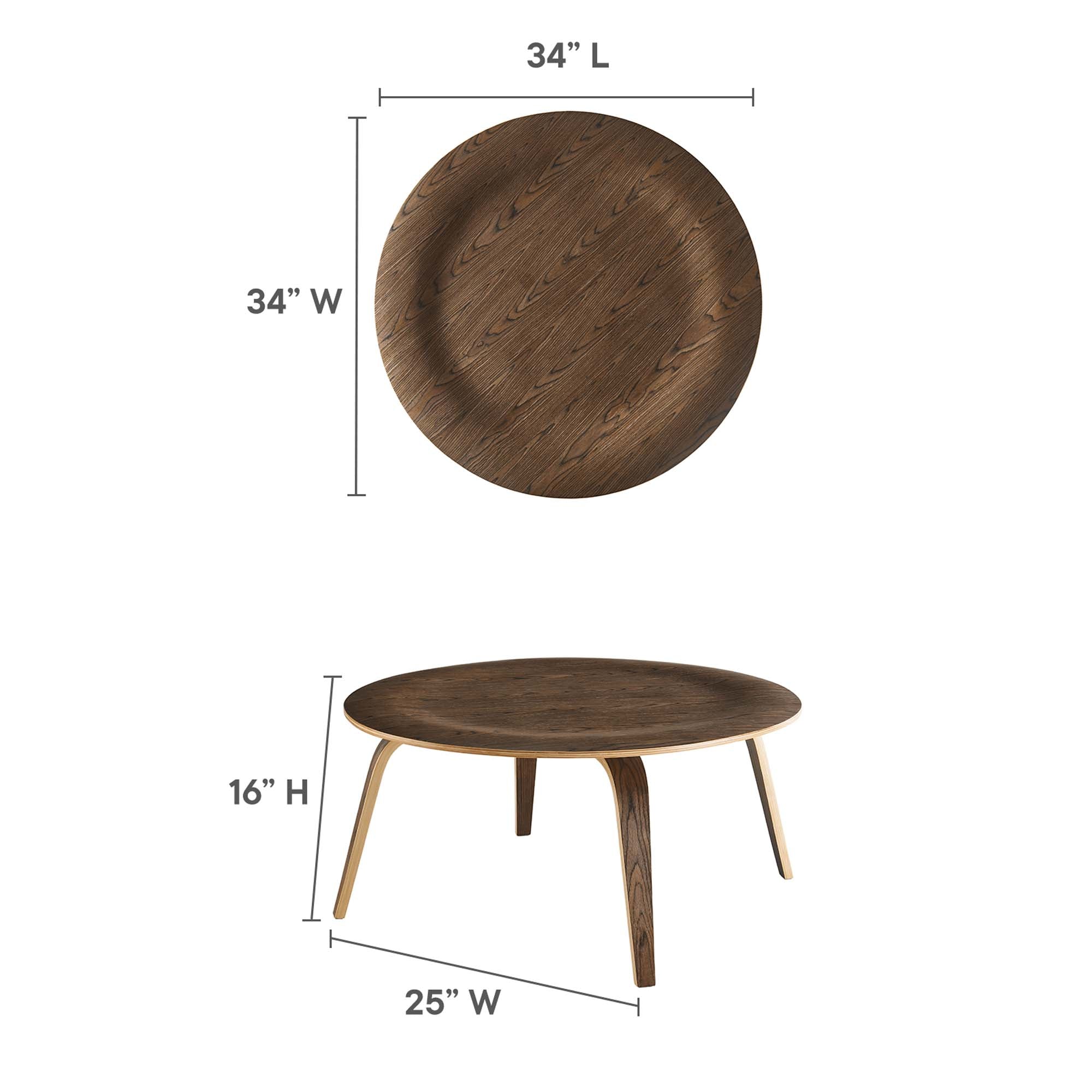 Fathom Wood Coffee Table - Walnut