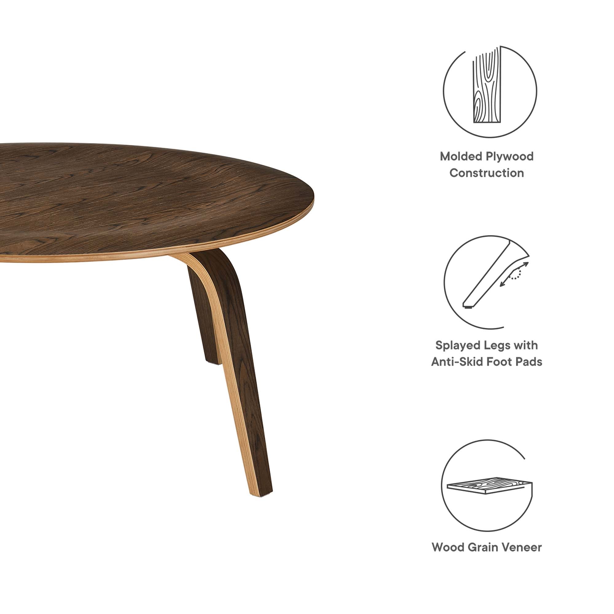 Fathom Wood Coffee Table - Walnut