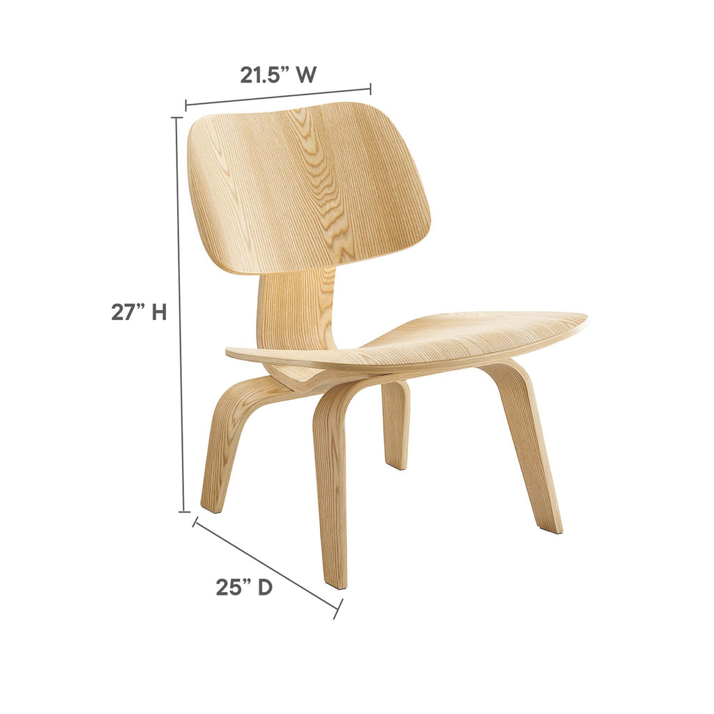 Fathom Wood Lounge Chair - Natural
