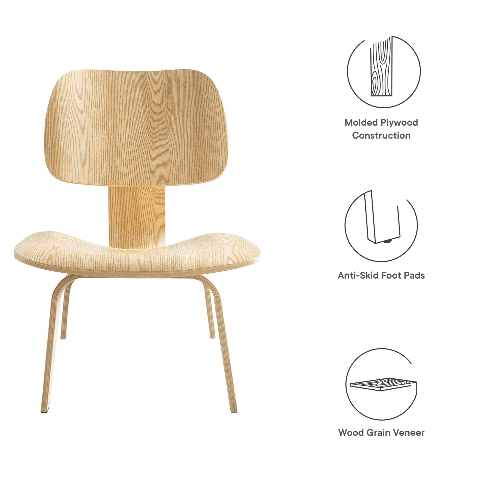 Fathom Wood Lounge Chair - Natural