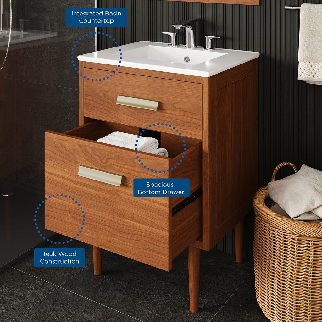 Cassia 24" Bathroom Vanity - Natural White