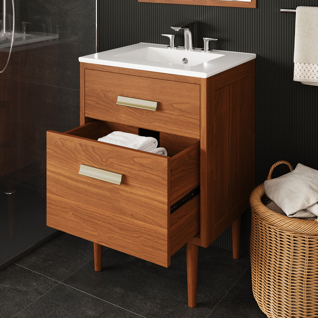 Cassia 24" Bathroom Vanity - Natural White