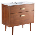 Cassia 36" Bathroom Vanity - Natural White