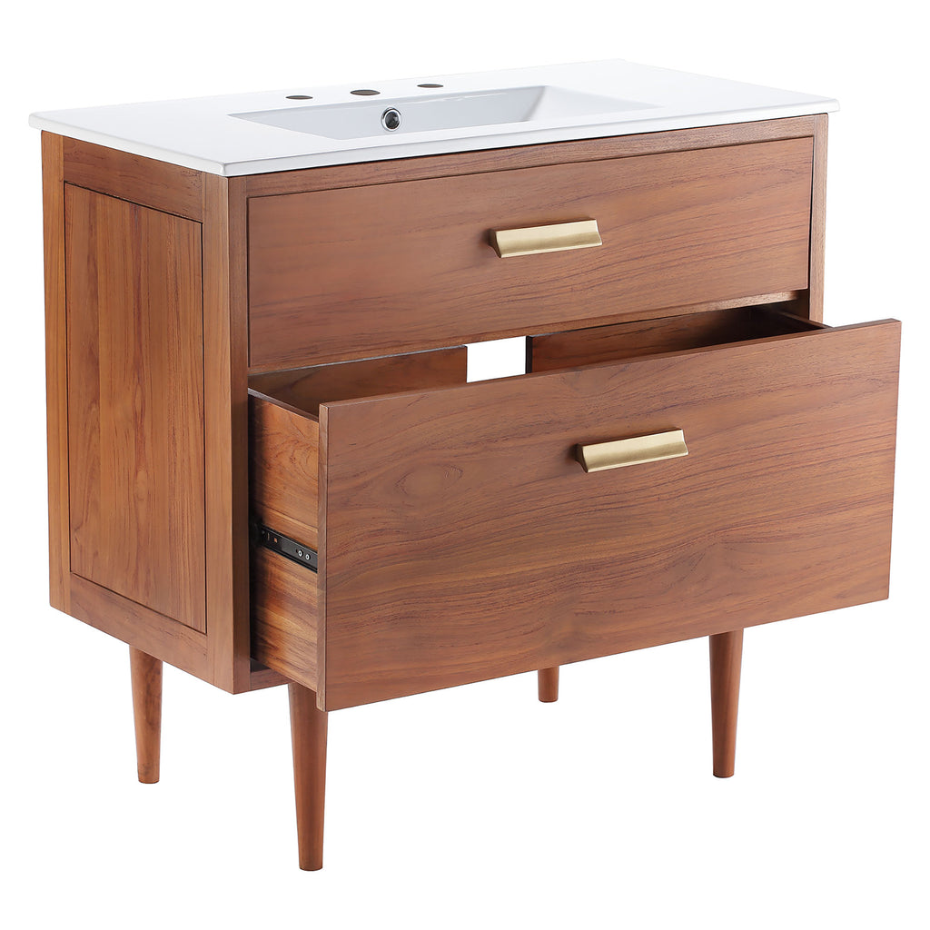 Cassia 36" Bathroom Vanity - Natural White