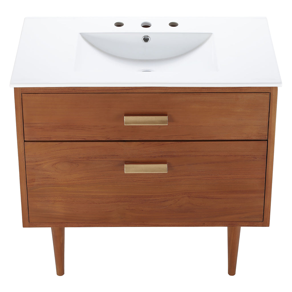 Cassia 36" Bathroom Vanity - Natural White
