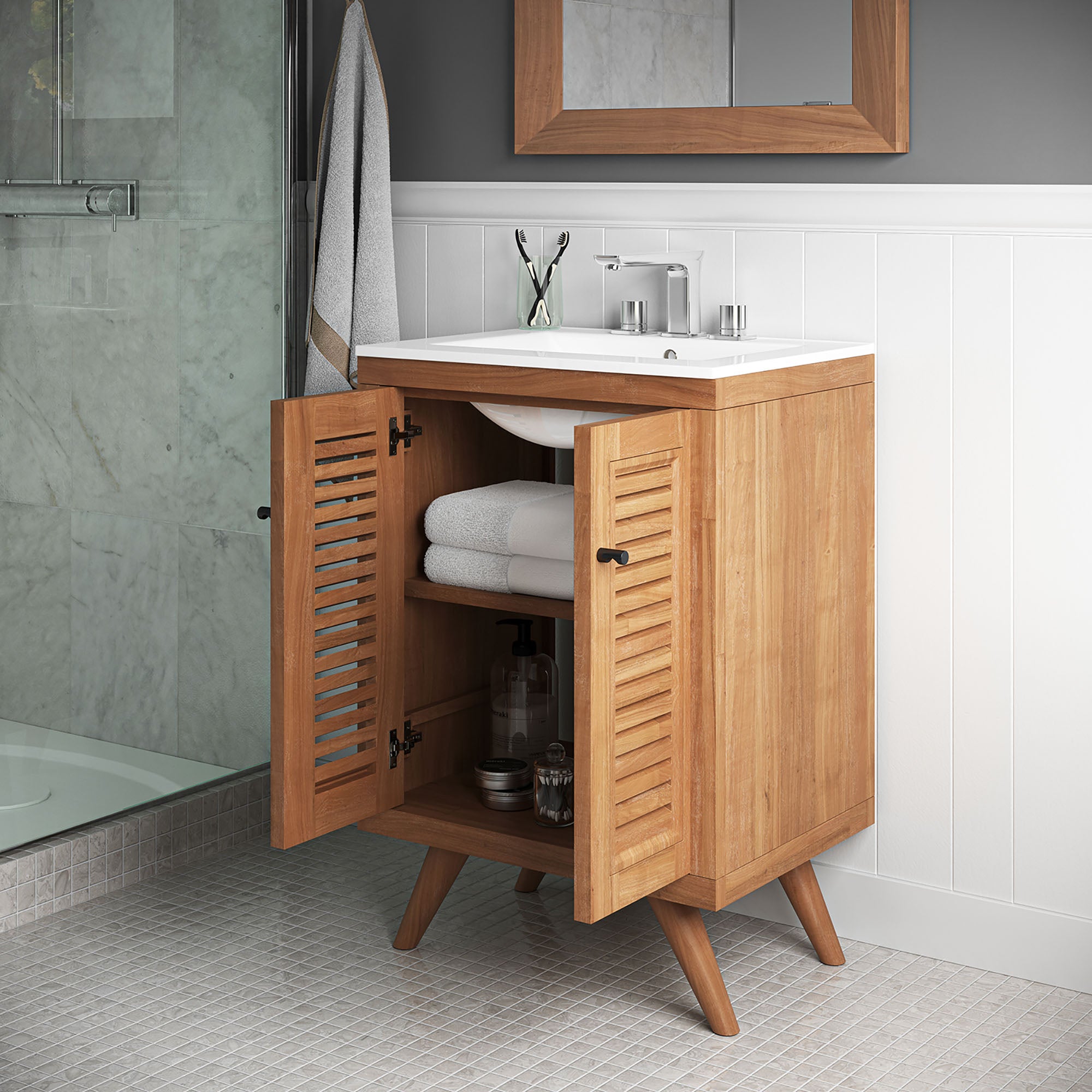 Birdie 24" Bathroom Vanity - Natural White