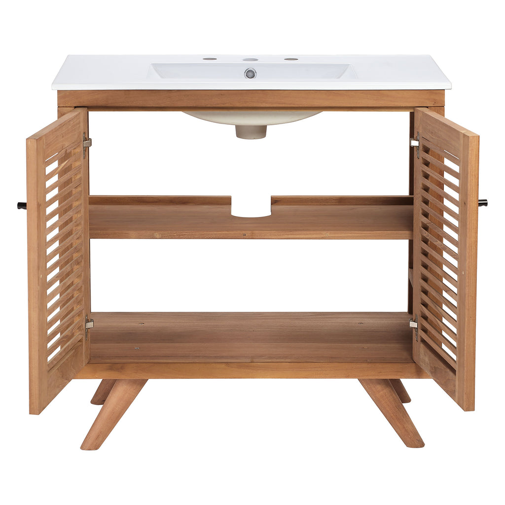 Birdie 36" Bathroom Vanity - Natural White