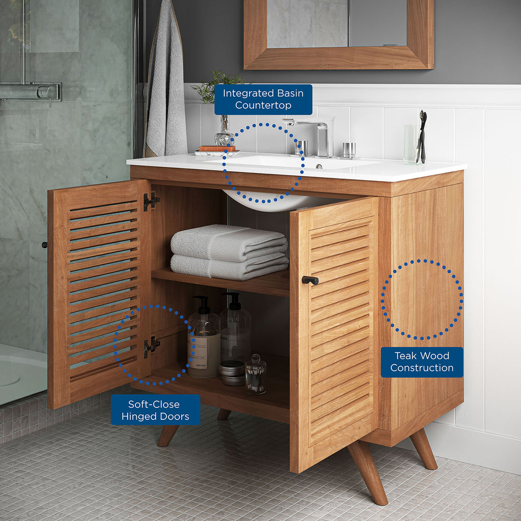 Birdie 36" Bathroom Vanity - Natural White