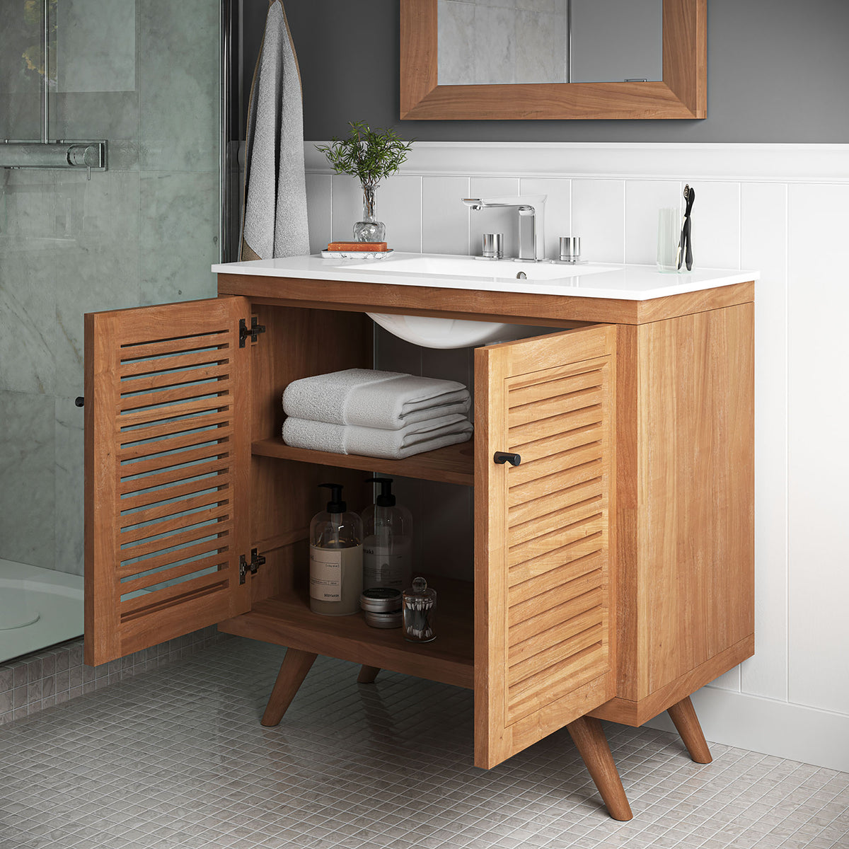Birdie 36" Bathroom Vanity - Natural White