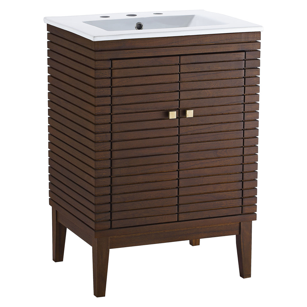 Ledger 24" Bathroom Vanity - Walnut White