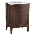 Ledger 24" Bathroom Vanity - Walnut White
