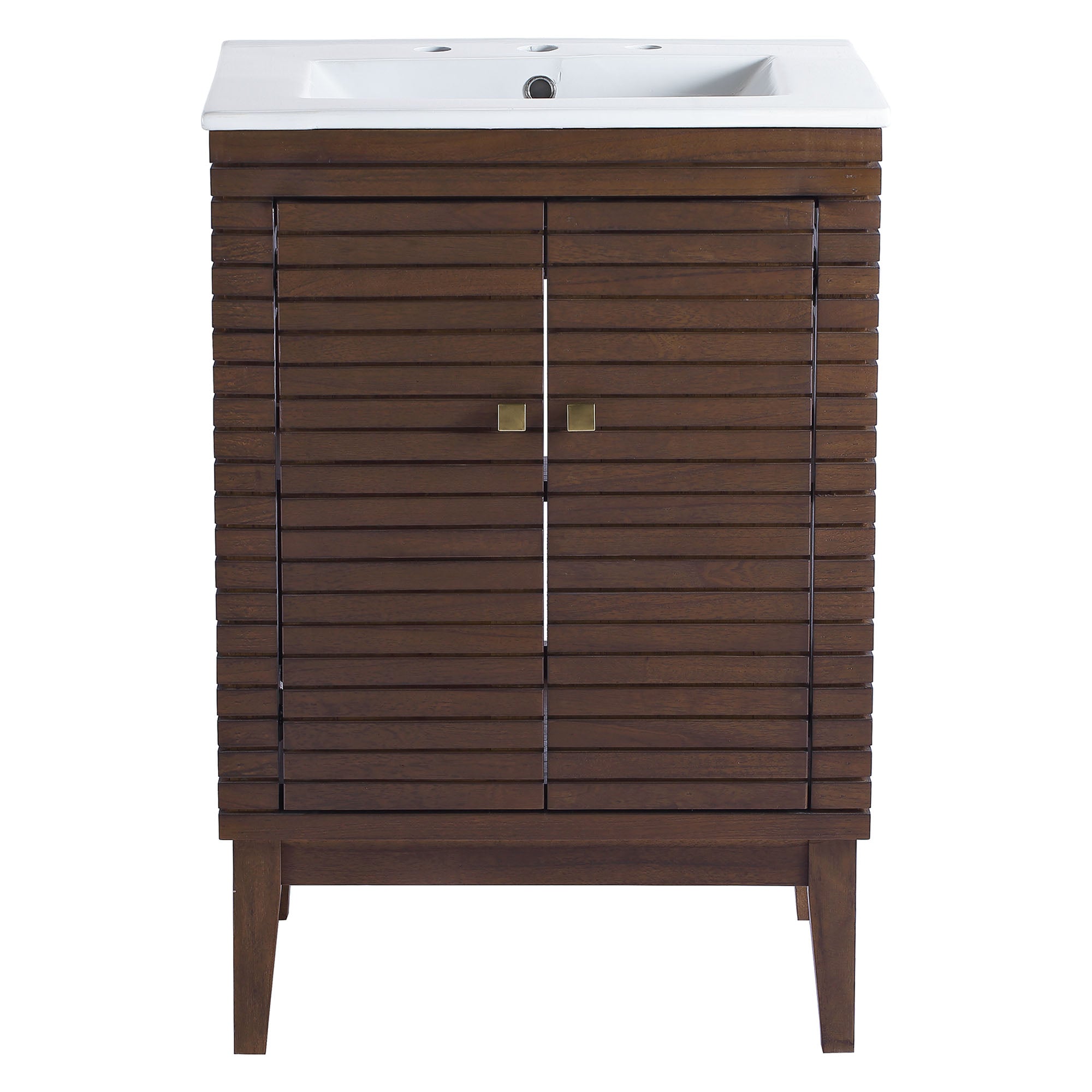 Ledger 24" Bathroom Vanity - Walnut White