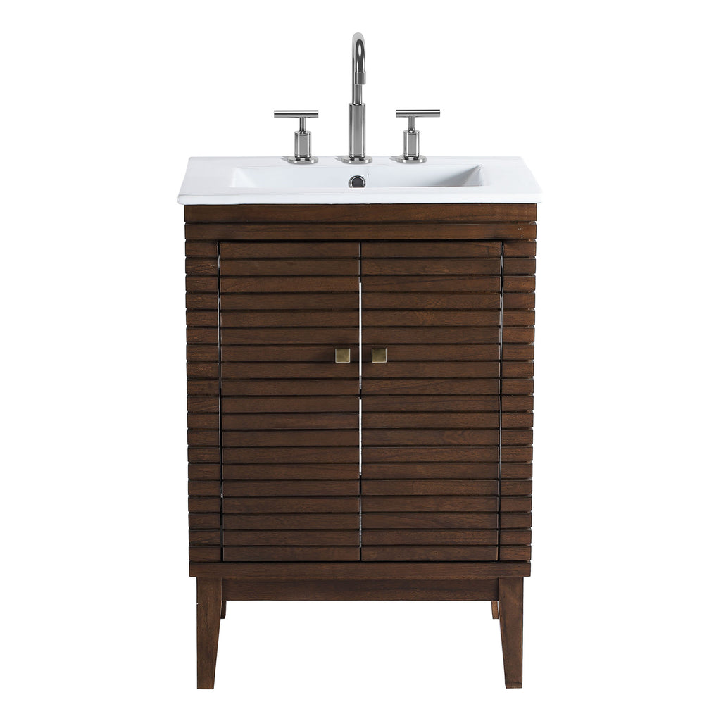 Ledger 24" Bathroom Vanity - Walnut White