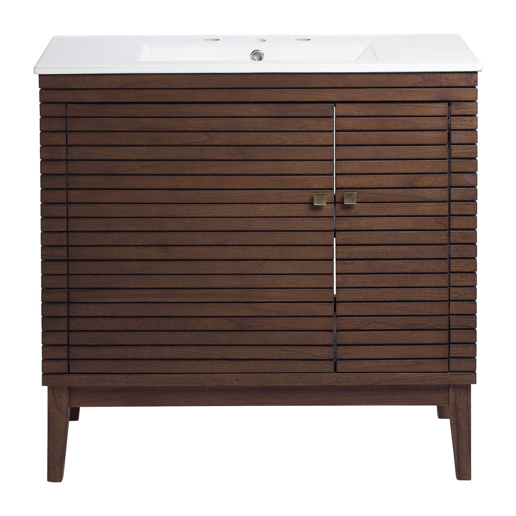 Ledger 36" Bathroom Vanity - Walnut White