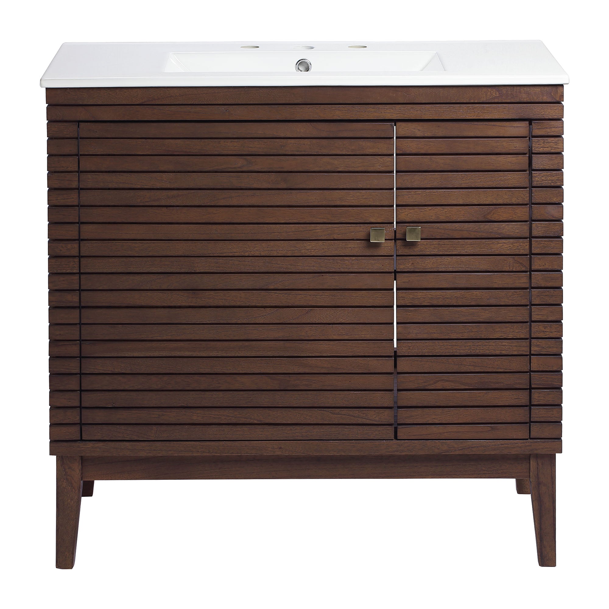 Ledger 36" Bathroom Vanity - Walnut White