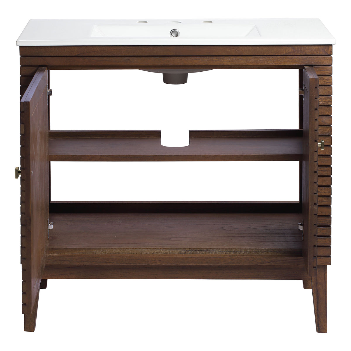 Ledger 36" Bathroom Vanity - Walnut White