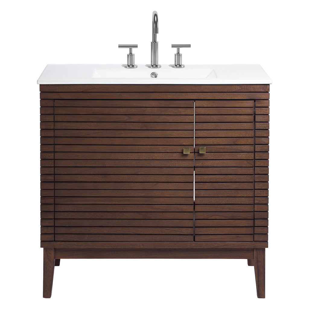 Ledger 36" Bathroom Vanity - Walnut White