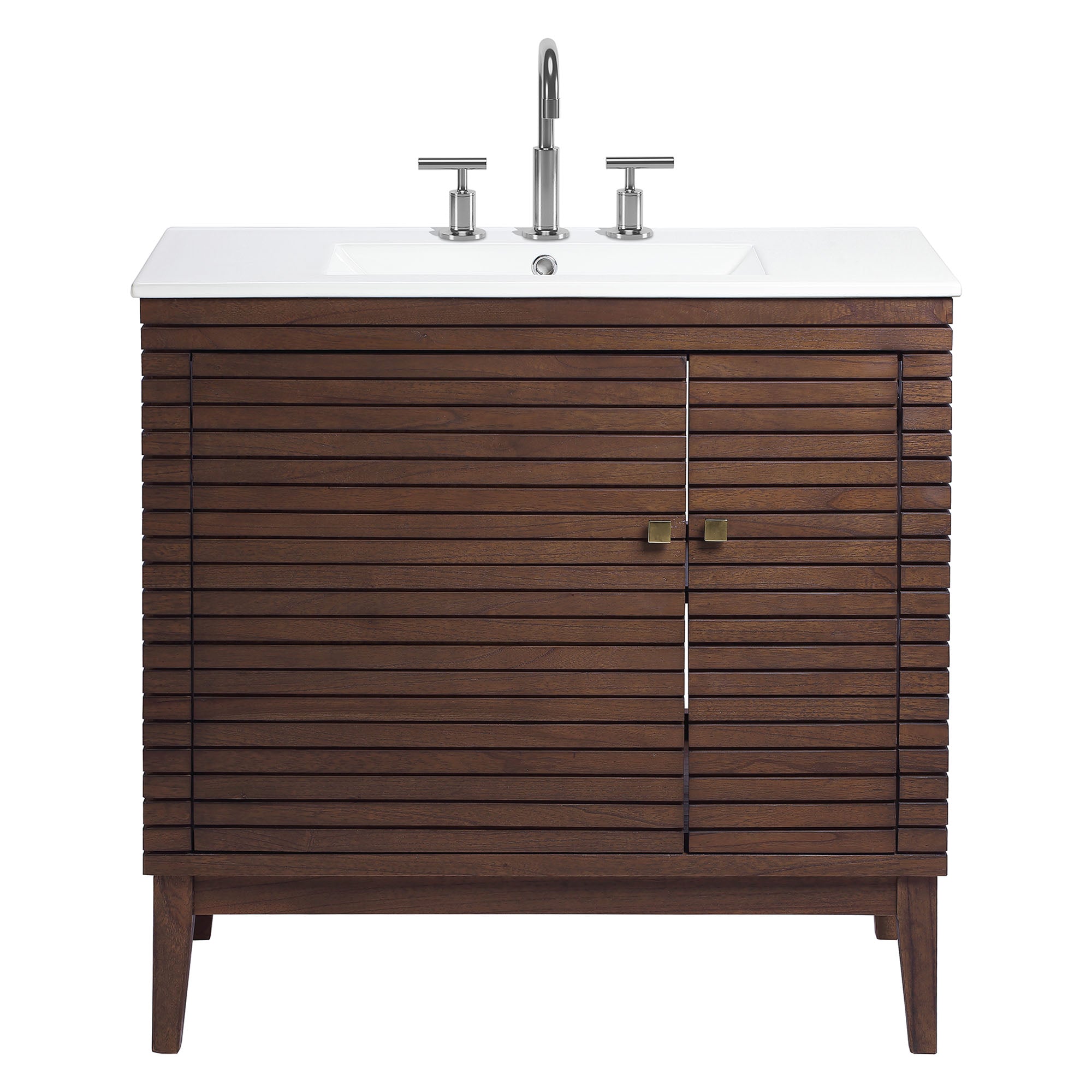 Ledger 36" Bathroom Vanity - Walnut White