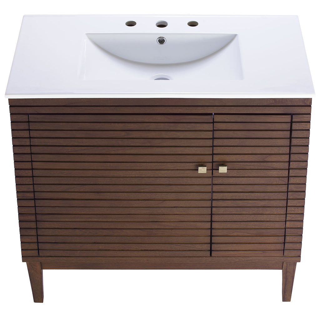 Ledger 36" Bathroom Vanity - Walnut White