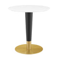 Zinque 28" Dining Table - Gold White