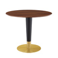 Zinque 36" Dining Table - Gold Walnut