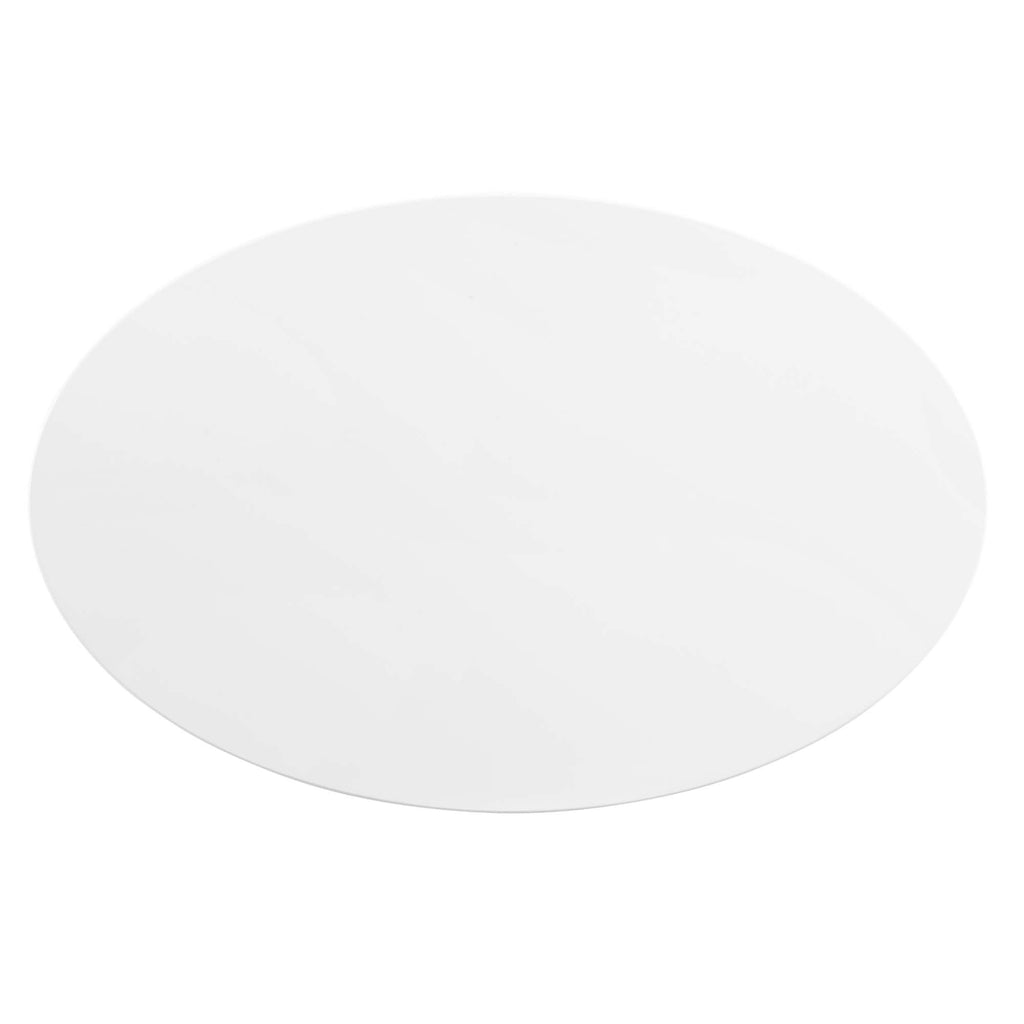 Zinque 42" Oval Dining Table - Gold White