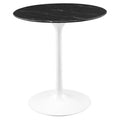 Lippa 28" Round Faux Marble Dining Table - White Black