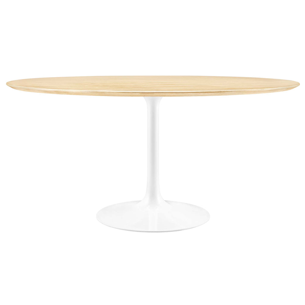 Lippa 60" Round Wood Dining Table - White Natural