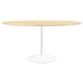 Lippa 60" Round Wood Dining Table - White Natural