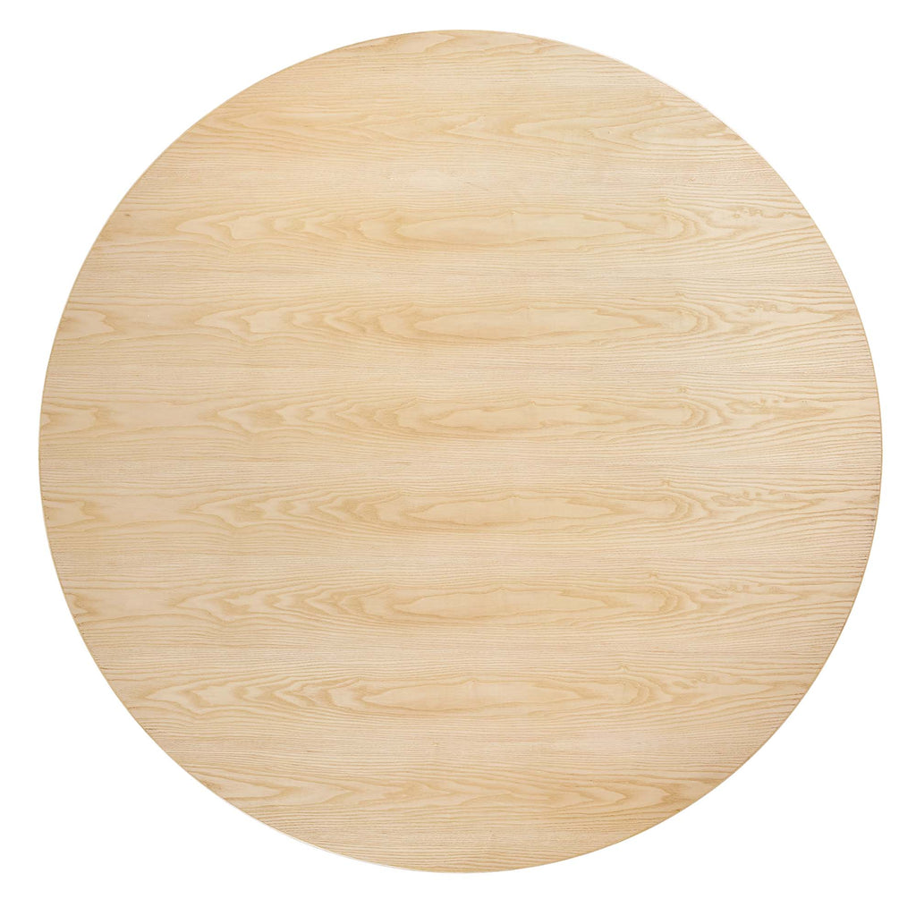 Lippa 60" Round Wood Dining Table - White Natural