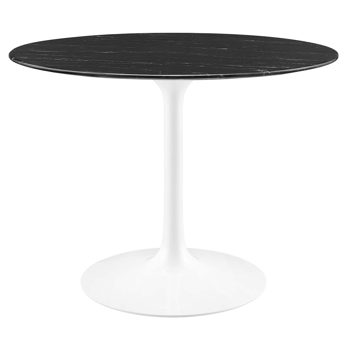 Lippa 40" Round Faux Marble Dining Table - White Black