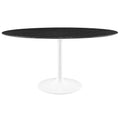 Lippa 60" Round Faux Marble Dining Table - White Black