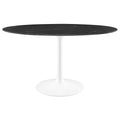 Lippa 54" Oval Faux Marble Dining Table - White Black