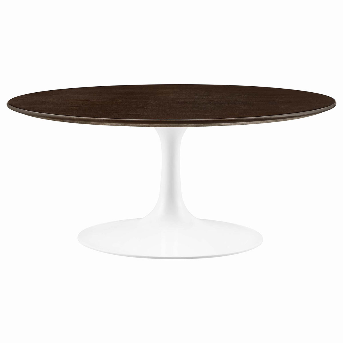 Lippa 36" Round Wood Coffee Table - White Cherry Walnut