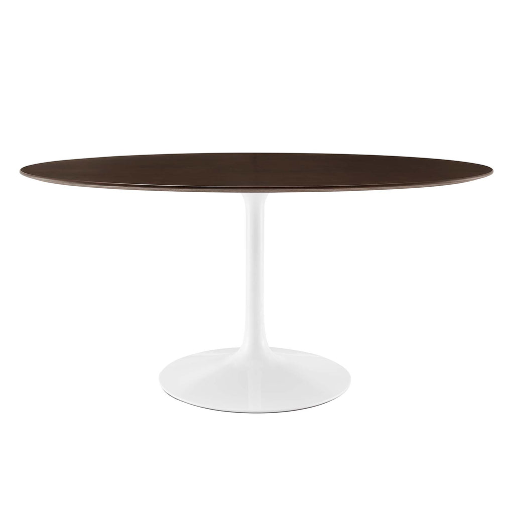 Lippa 60" Oval Cherry Walnut Wood Dining Table - White Cherry Walnut