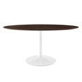 Lippa 60" Oval Cherry Walnut Wood Dining Table - White Cherry Walnut