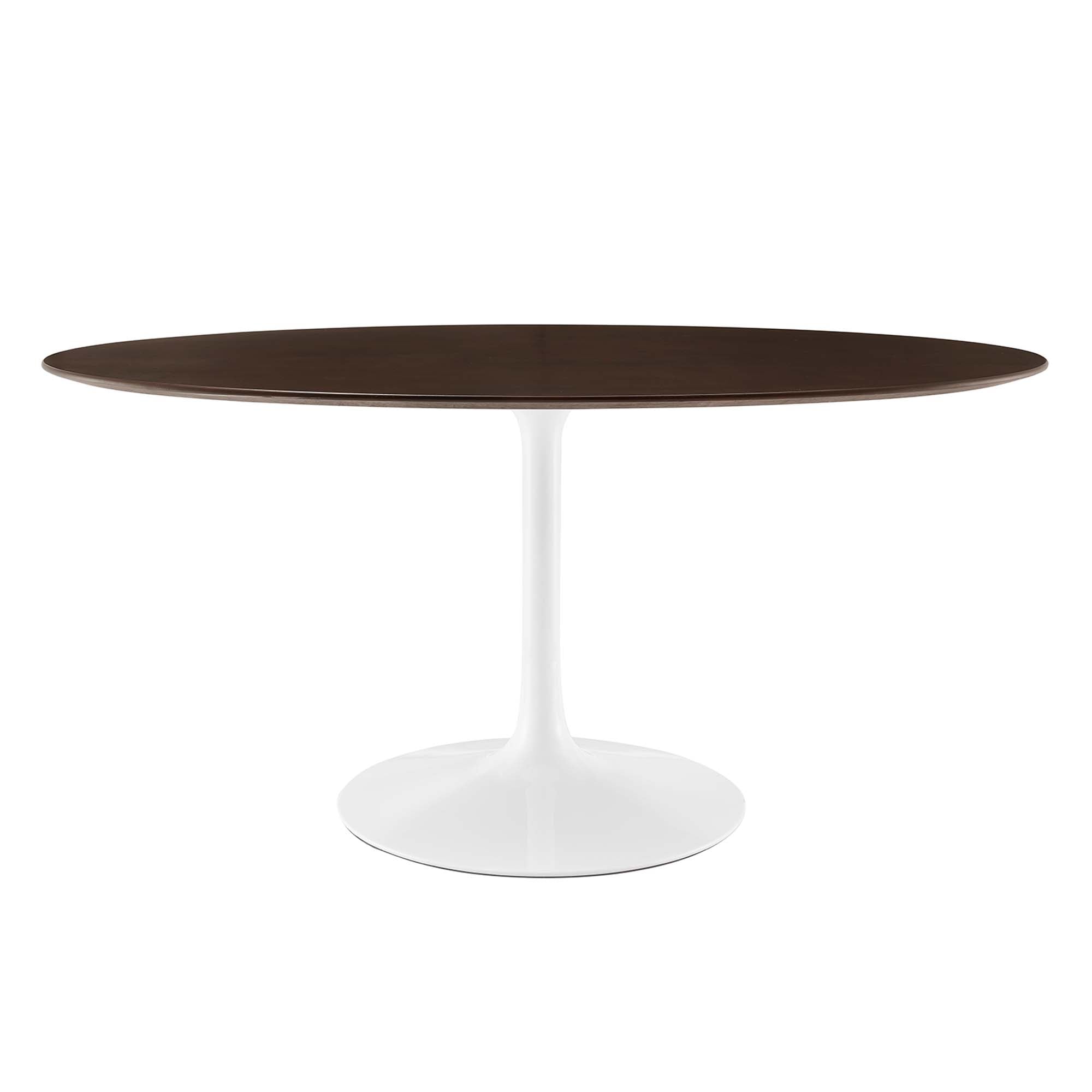 Lippa 60" Oval Cherry Walnut Wood Dining Table - White Cherry Walnut
