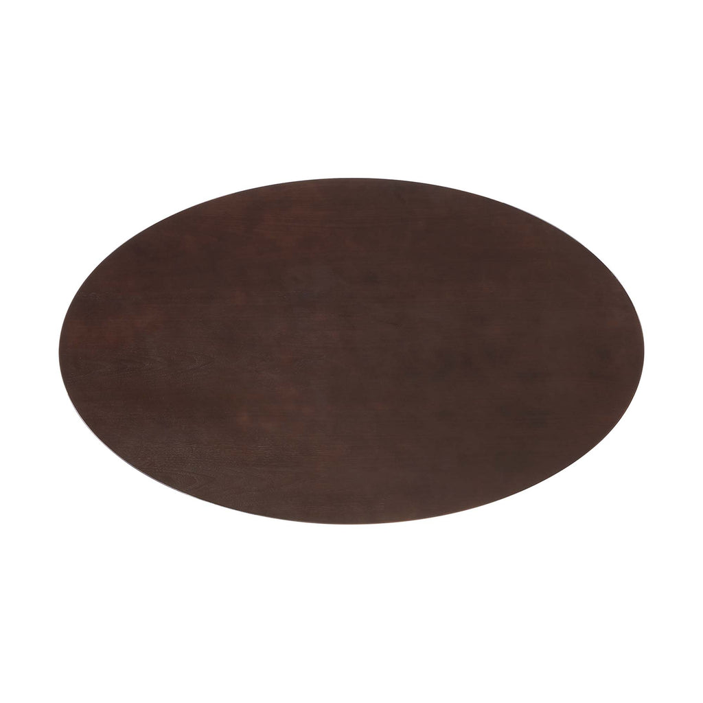 Lippa 60" Oval Cherry Walnut Wood Dining Table - White Cherry Walnut