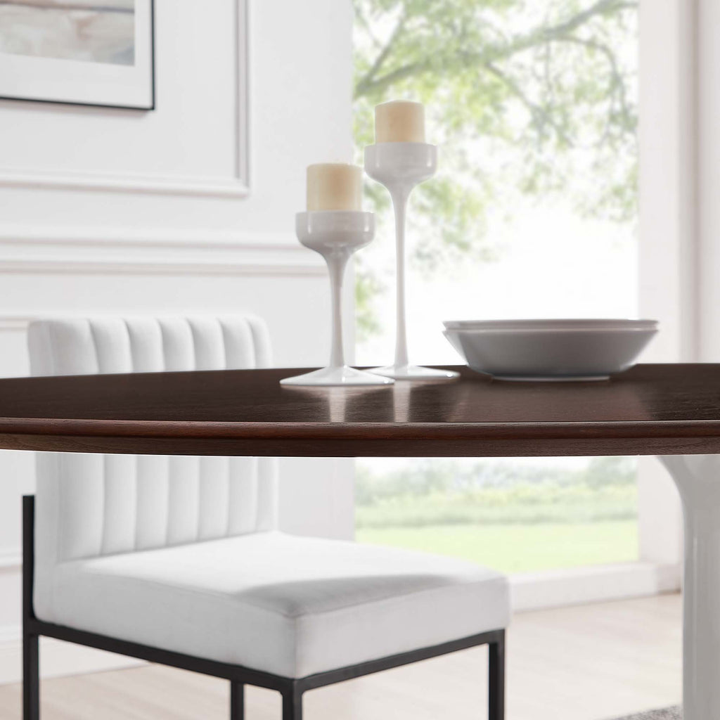 Lippa 78" Oval Wood Dining Table - White Cherry Walnut