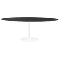 Lippa 78" Oval Faux Marble Dining Table - White Black