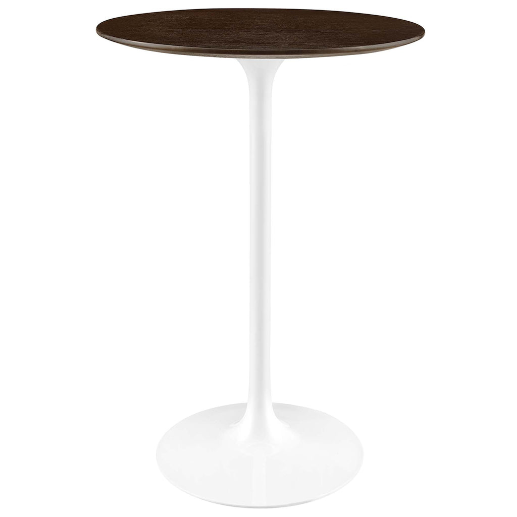 Lippa 28" Round Wood Bar Table - White Cherry Walnut