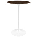 Lippa 28" Round Wood Bar Table - White Cherry Walnut