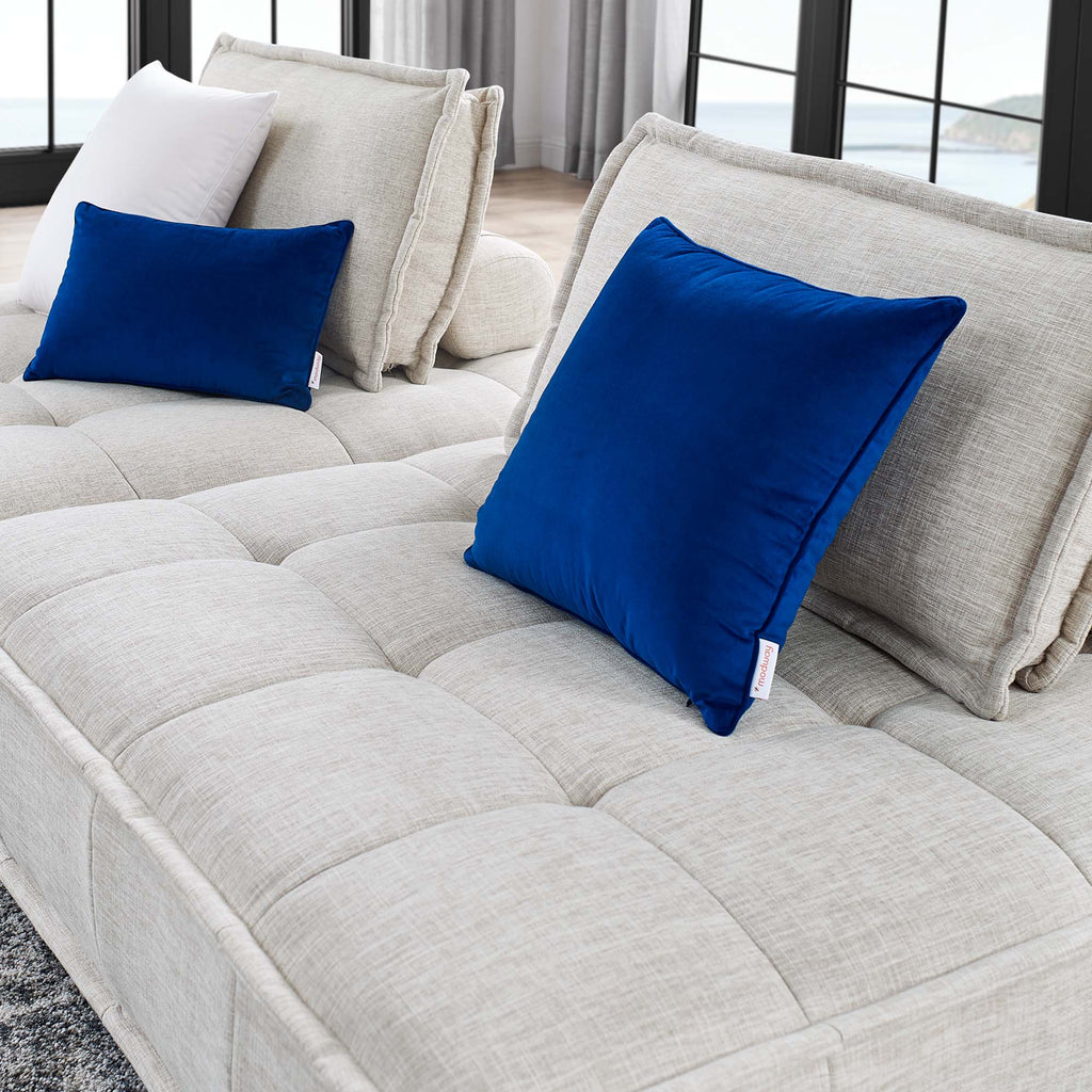 Saunter 2-Piece Tufted Fabric Fabric Loveseat - Beige