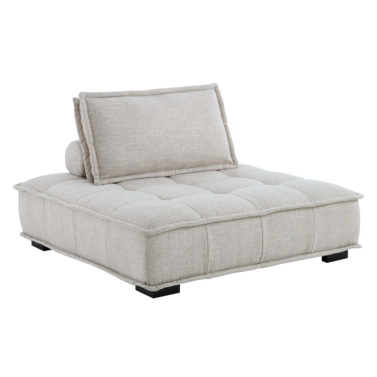 Saunter 5-Piece Tufted Fabric Fabric Sectional Sofa - Beige