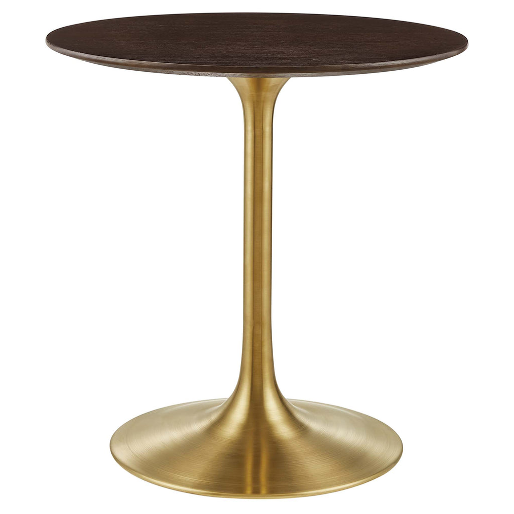 Lippa 28" Round Wood Dining Table - Gold Cherry Walnut