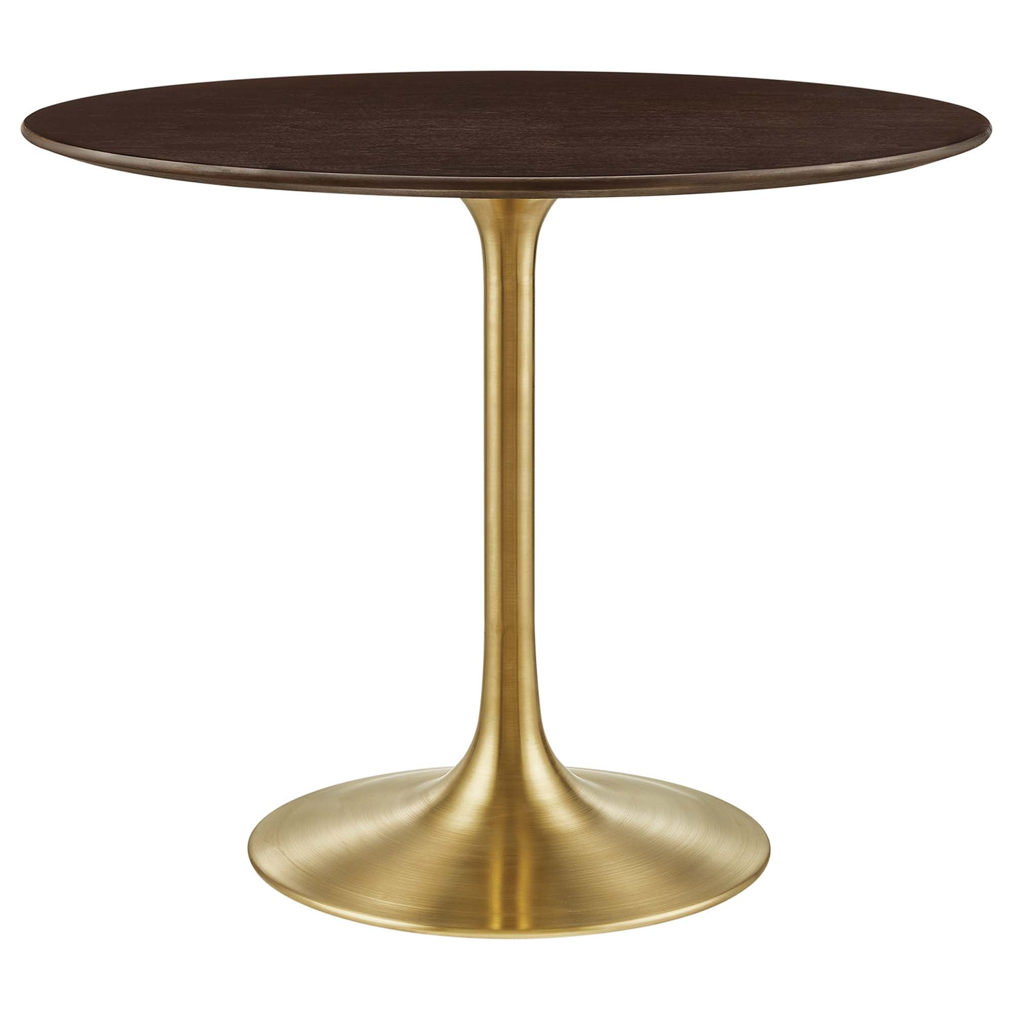 Lippa 36" Round Wood Dining Table - Gold Cherry Walnut