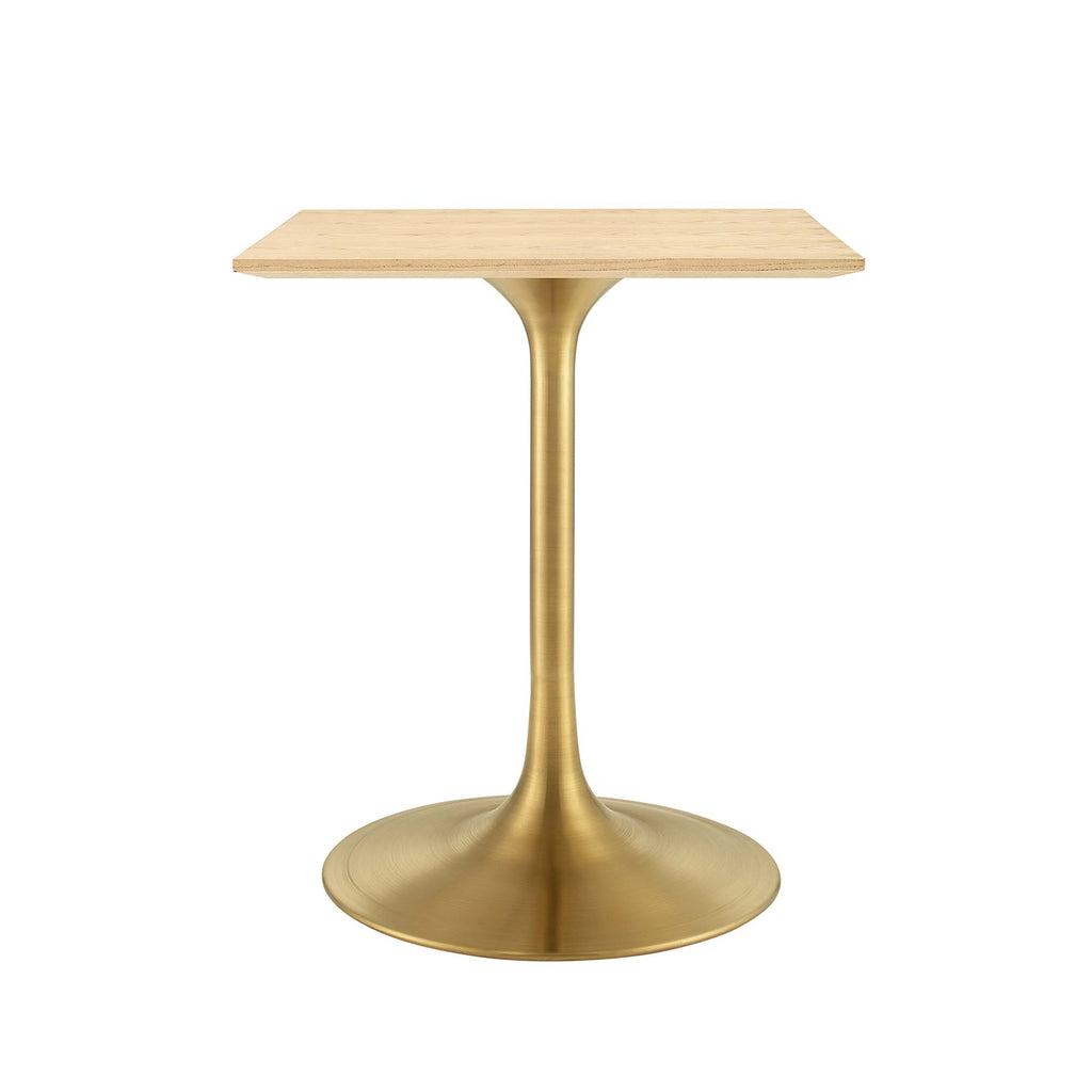 Lippa 24" Square Wood Dining Table - Gold Natural