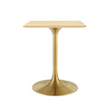 Lippa 24" Square Wood Dining Table - Gold Natural