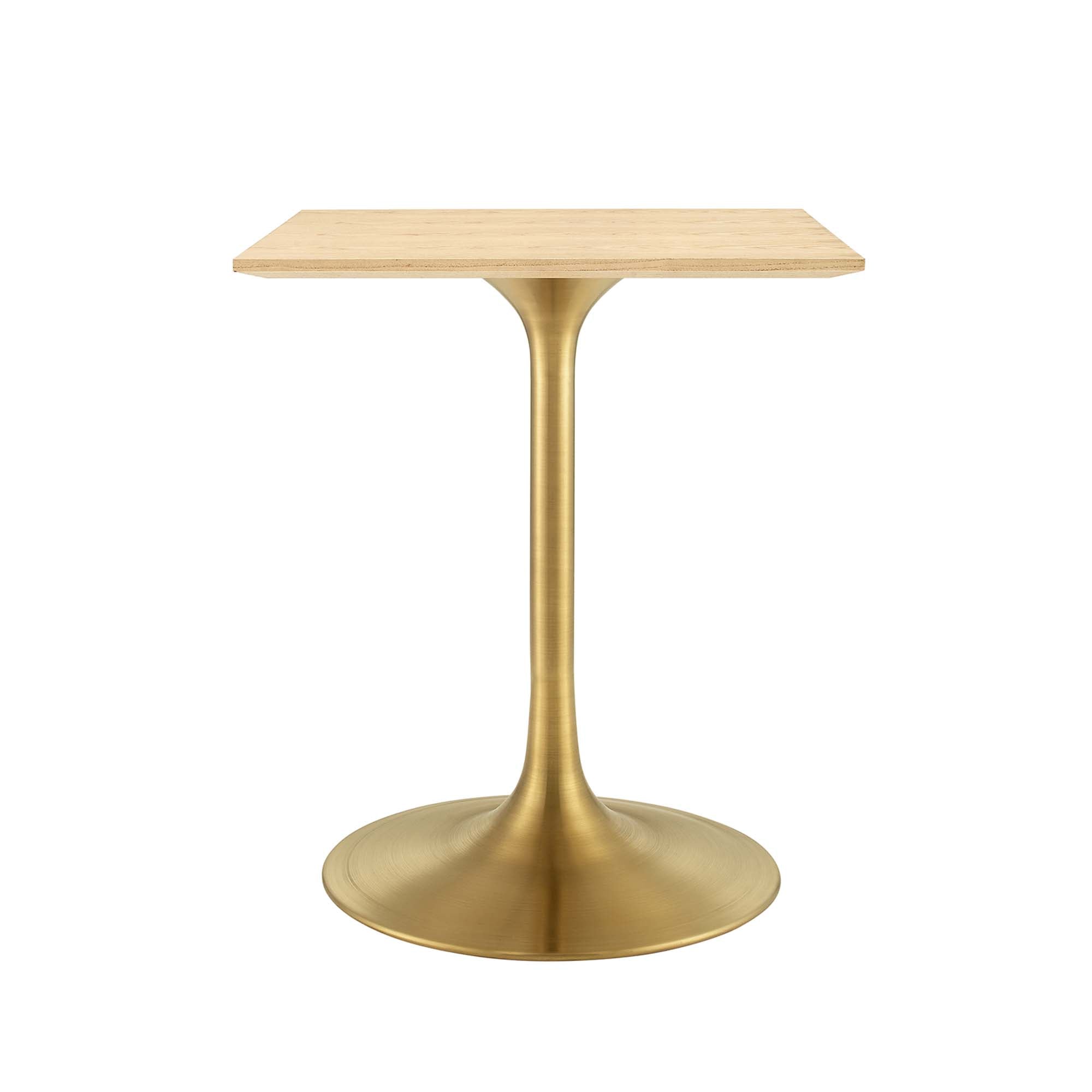 Lippa 24" Square Wood Dining Table - Gold Natural