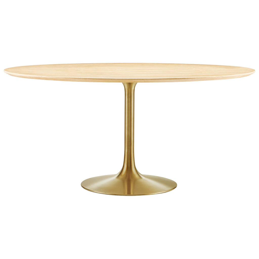 Lippa 60" Round Wood Dining Table - Gold Natural